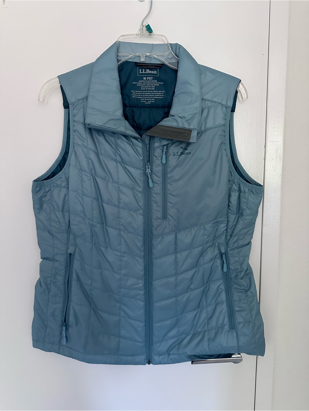 L.L.Bean Women’s PrimaLoft Quilted Insulated Vest Blue Petite M
